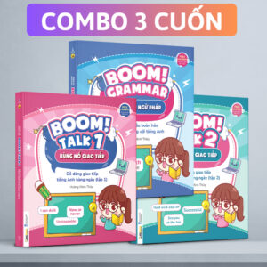 Combo 3 Cuốn “BOOM GRAMMAR", "BOOM TALK 1" và "BOOM TALK 2" - Sách Tiếng Anh Giao Tiếp Hàng Ngày