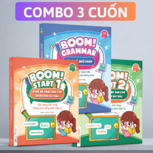 Combo 3 Cuốn “BOOM GRAMMAR", "BOOM START 1" và "BOOM START 2" - Sách Tiếng Anh Cho Người Mới Bắt Đầu